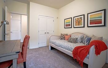 Plush bedroom carpet
